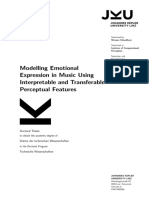 Modelling Emotional Expression in Music Using Interpretable and Transferable Perceptual Features