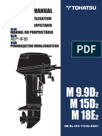 M 9.9D M 15D M 18E M 9.9D M 15D M 18E: Owner'S Manual