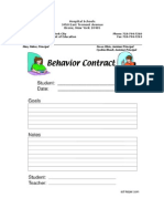 Contract- Student's Behavior