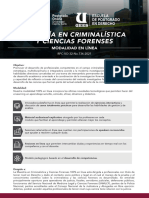 Maestria en Criminalistica y Ciencias Forenses OnLine