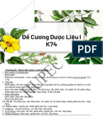 Đề Cương Dược Liệu I