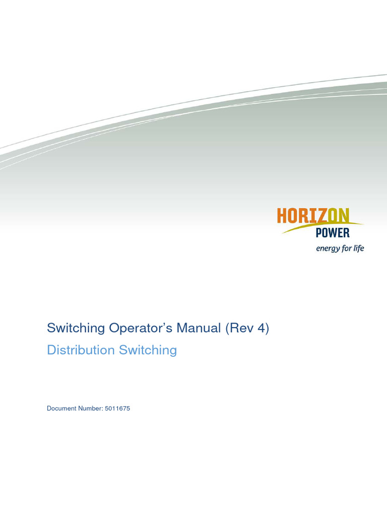 Switching Operator Manual Overview | PDF | Electrical Substation ...
