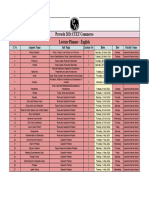 Pravesh 2024 CUET Commerce Lecture Planner - English: Chapter Name Sub Topic Lecture No Date Day Faculty Name