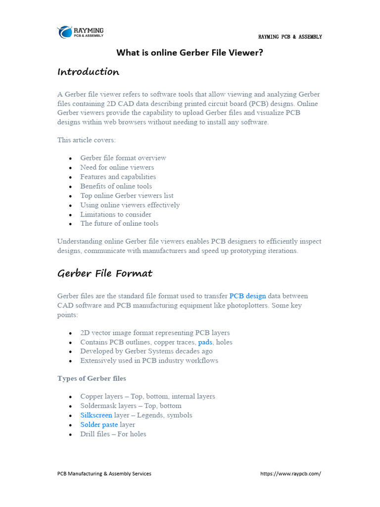 Online Gerber File Viewer Insights | PDF | Printed Circuit Board ...