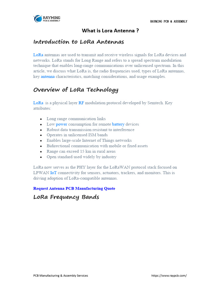 What Is Lora Antenna | PDF | Antenna (Radio) | Waves
