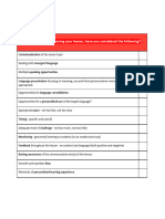 5 - Main Elements of A CI Lesson - Checklist