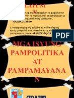 Quarter 4 - Week 5 - Mga Isyung Pampolitika at Pampamahalaan