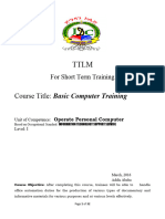 Basic Computer Training TTLM