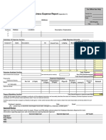 Excel Business Expense Report Form Template