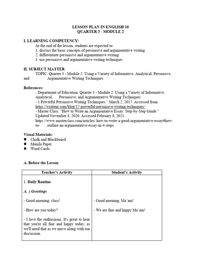 Argumentative Essay Writing Guide | PDF | Essays | Persuasion