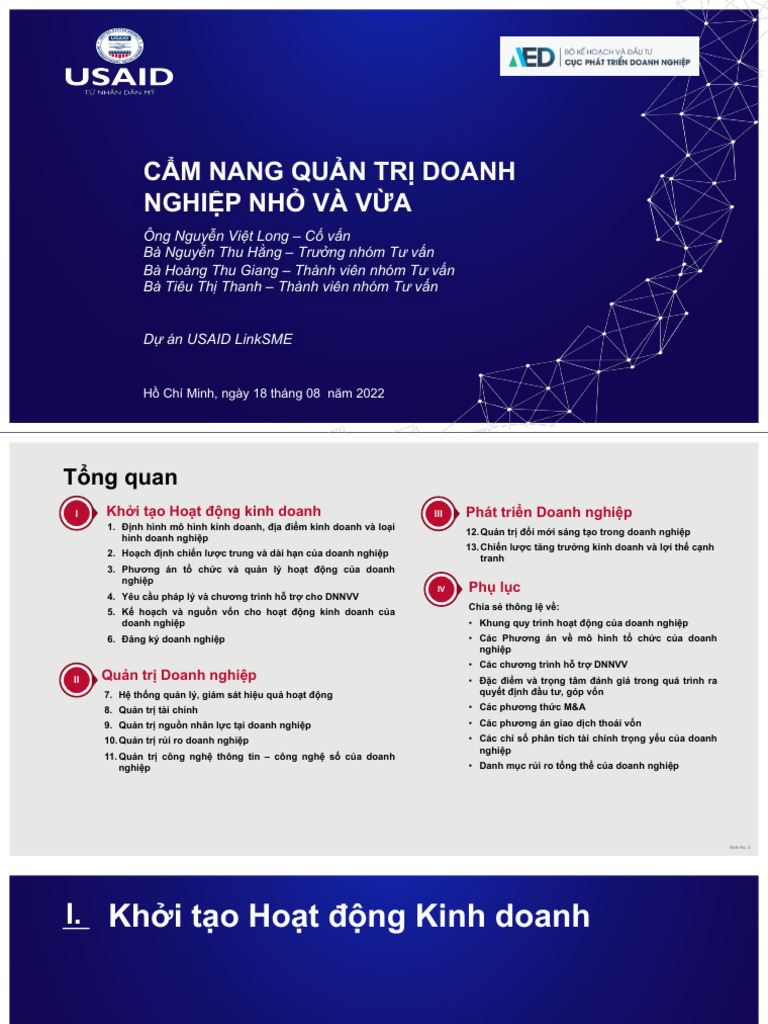 6cam Nang Quan Tri Doanh Nghiep Vua Va Nho Usaid | PDF