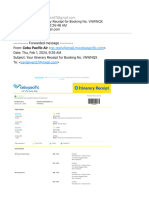 FWD Your Itinerary Receipt For Booking No. VNWNQX