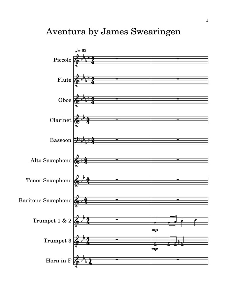 Aventura By James Swearingen Pdf Brass Instruments Compositions