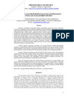 Penerapan Asas Proporsionalitas Dalam Perjanjian Waralaba Masaj Fried Chicken