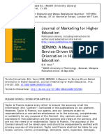 Journal of Marketing For Higher Education