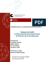 Trabajo Práctico de Introducción A La Investigación Psicológica Primer Año