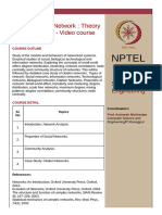 Nptel: NOC:Complex Network: Theory and Application - Video Course