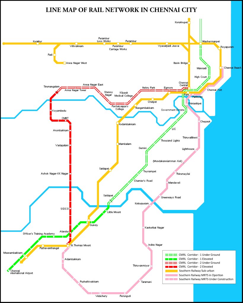 CMRL Chennai Metro Rail Route | PDF