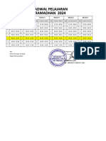 Jadwal Pelajaran Puasa 2024