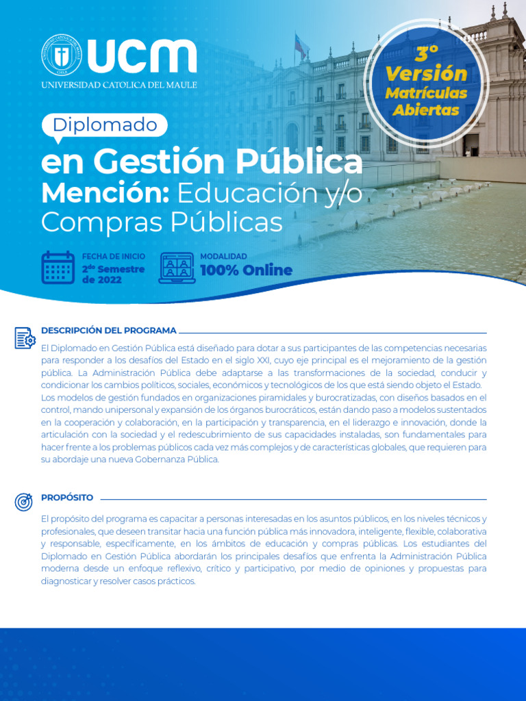 Diplomado En Gestion Publica Pdf Administración Pública Economias