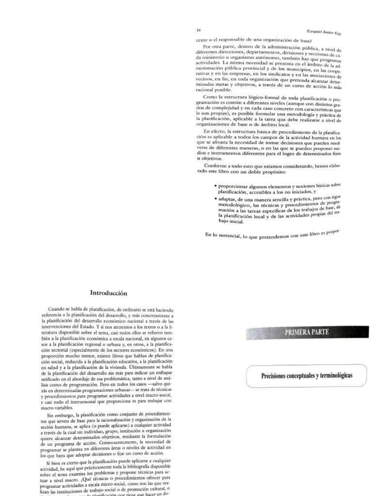 Libro Introducción A La Planificación Estratégica Ander Egg | PDF