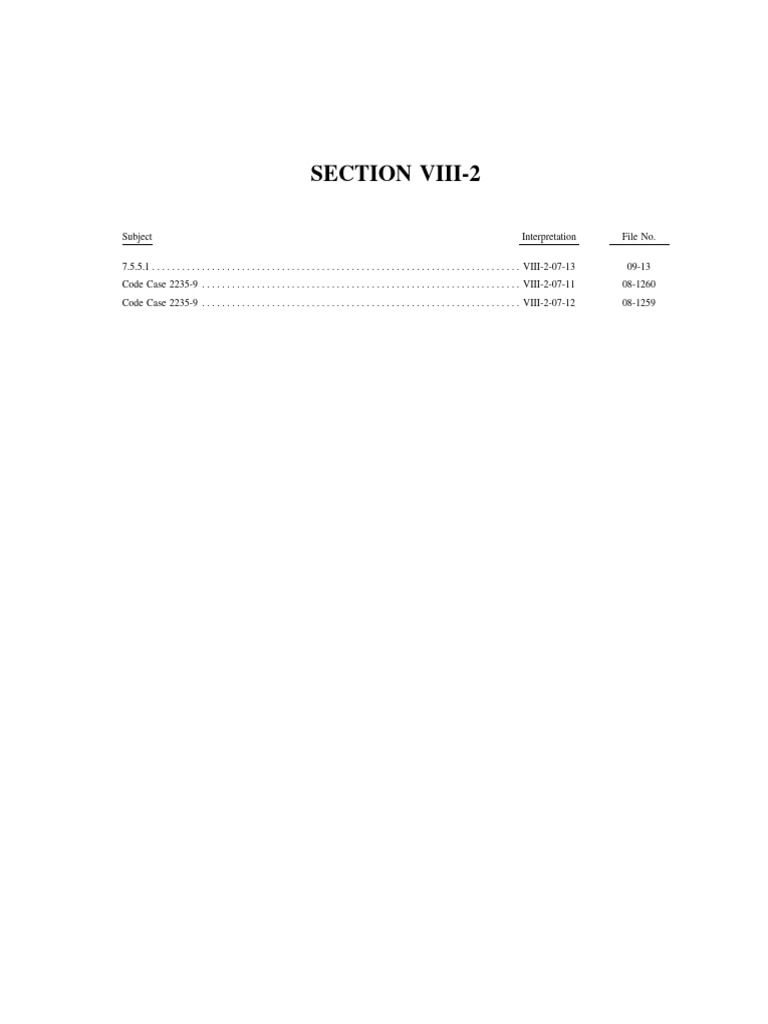 Code Case 2235-9 Interpretations Summary | PDF