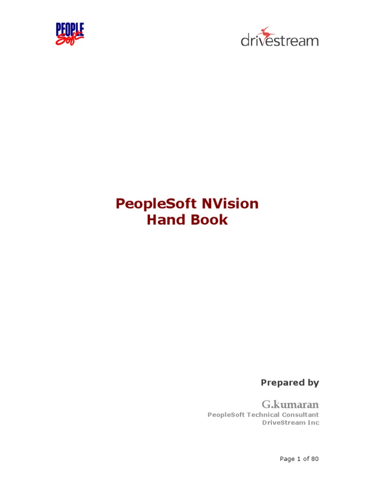 Ps Nvision Handbook Microsoft Excel Spreadsheet - 