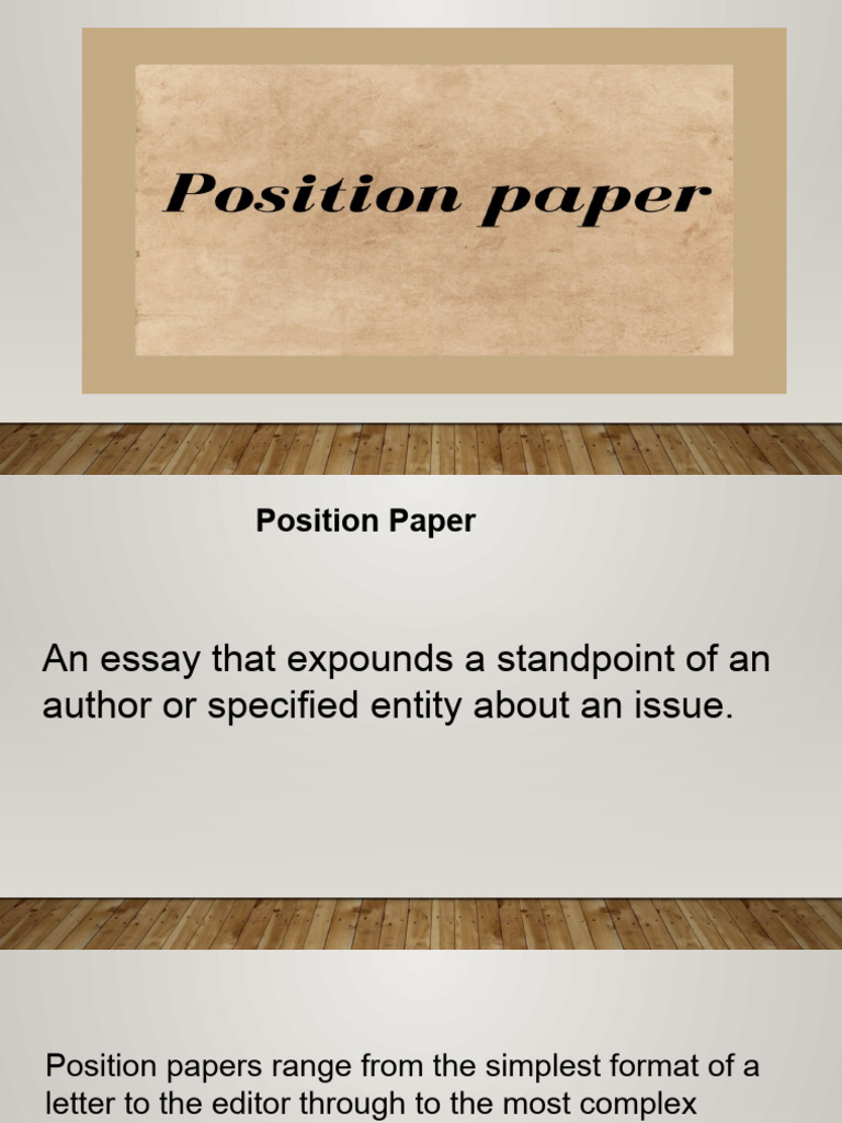 How to Write a Position Paper | PDF