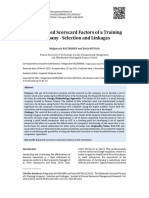 The Balanced Scorecard Factors of A Training Company - Selection and Linkages