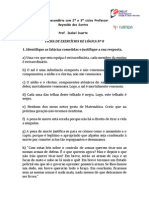 Ficha de Exercícios #8 - Falácias