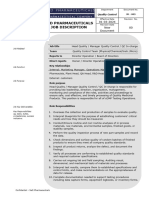 JD-003 Job Discription of Head Quality Manager Quality Control