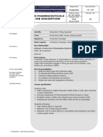 JD-015 Job Discription of Production Filling Operator