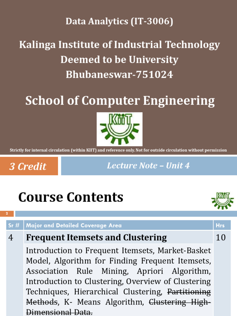 Frequent Itemsets and Clustering Analysis | PDF | Cluster Analysis ...