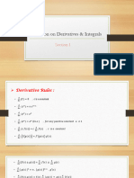 Revision On Derivatives && Integrals