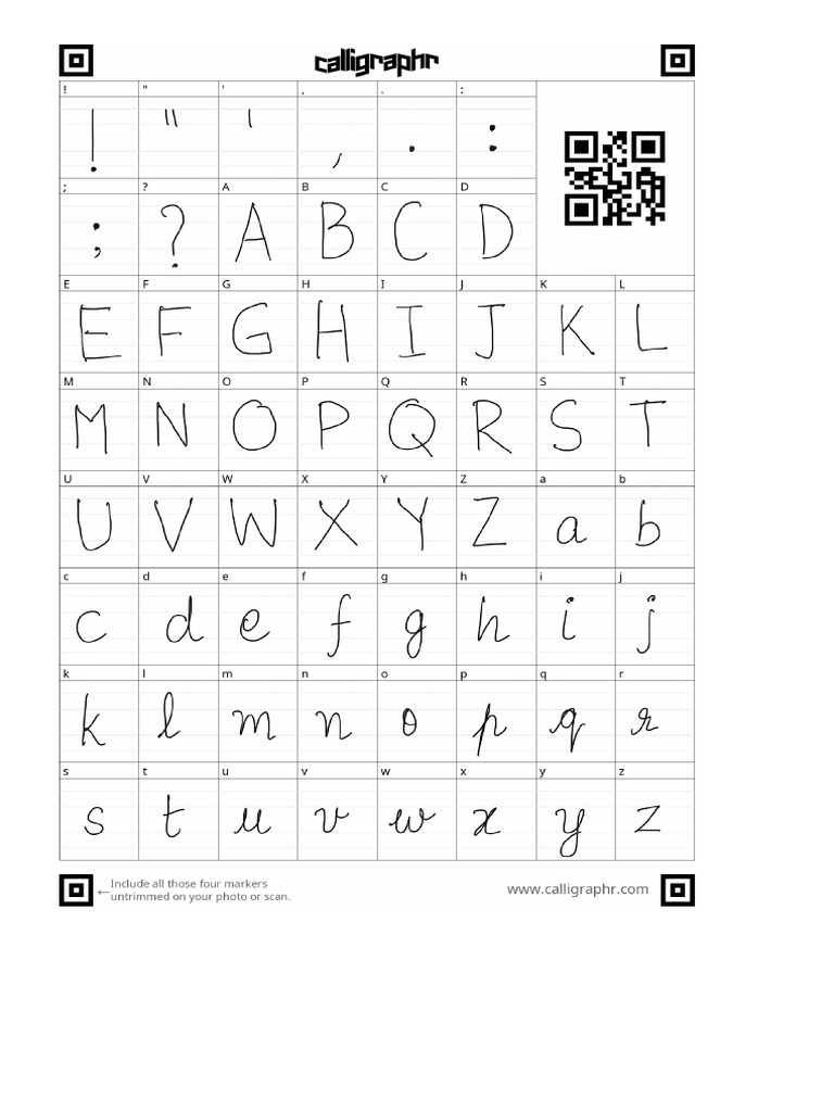 Calligraphr Template PDF