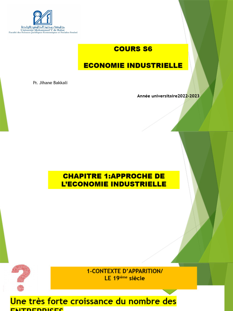 Approche de l'Économie Industrielle | PDF | Business | Secteur tertiaire