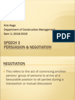Persuasion & Negotiation