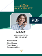 Green and White Modern Marketing Portrait Company ID Card