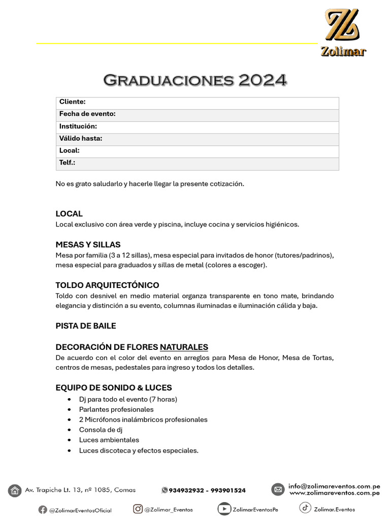 Proforma Promo 2024 | PDF | Cocina | Cocina occidental