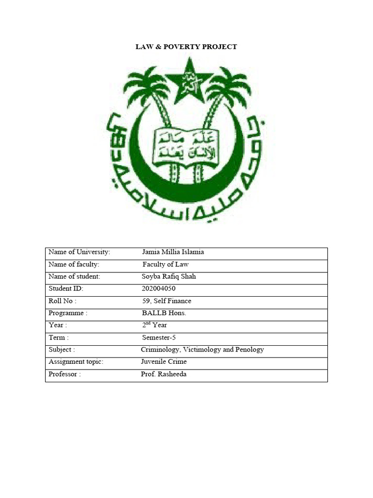 Sociology Project ADARSH GAUTAM 03 | PDF | Juvenile Delinquency | Crimes