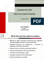 NJA Companies Act, 2013 - New Era in Investor Protection January 19, 2016