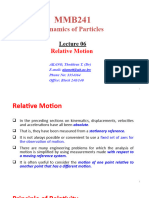 Lecture 6 - Constrained Motion and Relative Velocity