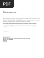 Modelo Carta de Cancelamento