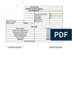Salary Slip Format India Without PF and Esi in Excel
