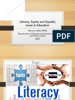 Literacy and Equity Issues in Education
