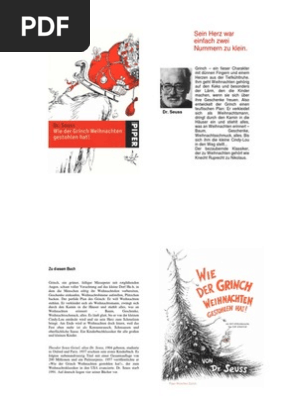Dr Seuss Wie Der Grinch Weihnachten Gestohlen Hat