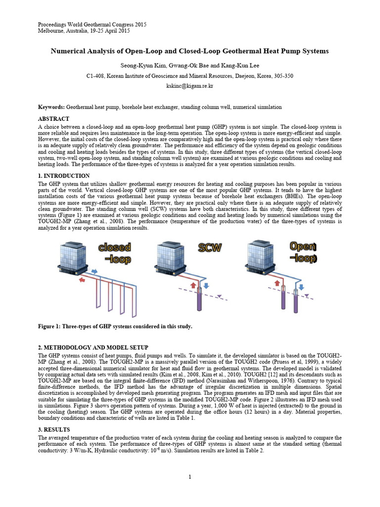 Geothermal Heat Pump Systems Analysis | PDF | Energy Technology ...