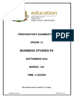 Business Studies p2 Prep Sept 2023 QP Eng