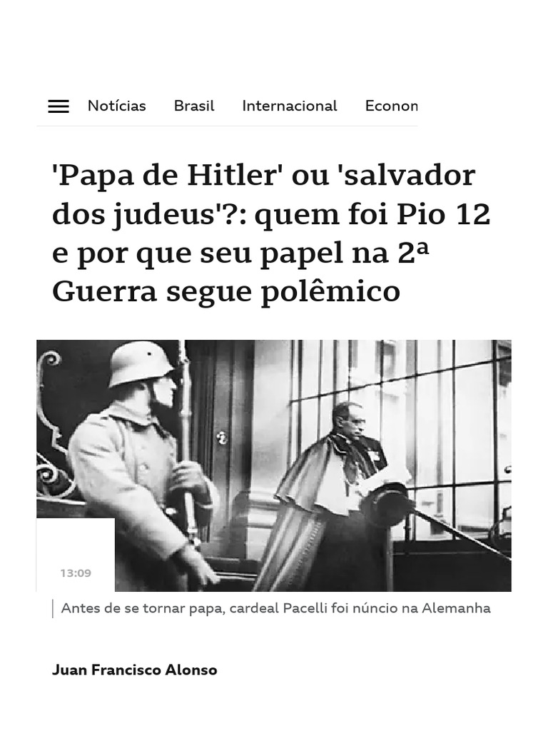  papa de hitler ou salvador dos judeus quem foi pio 12 e po pdf