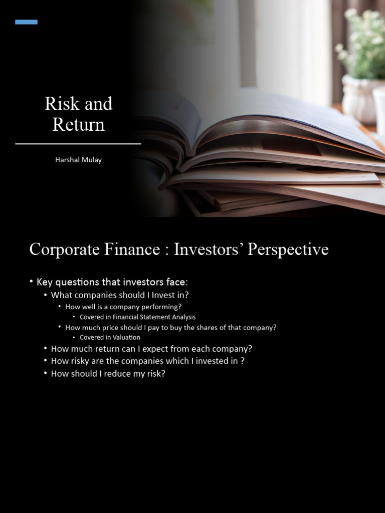Mba775 - ACF 4a - Risk and Return | PDF | Financial Risk | Beta (Finance)